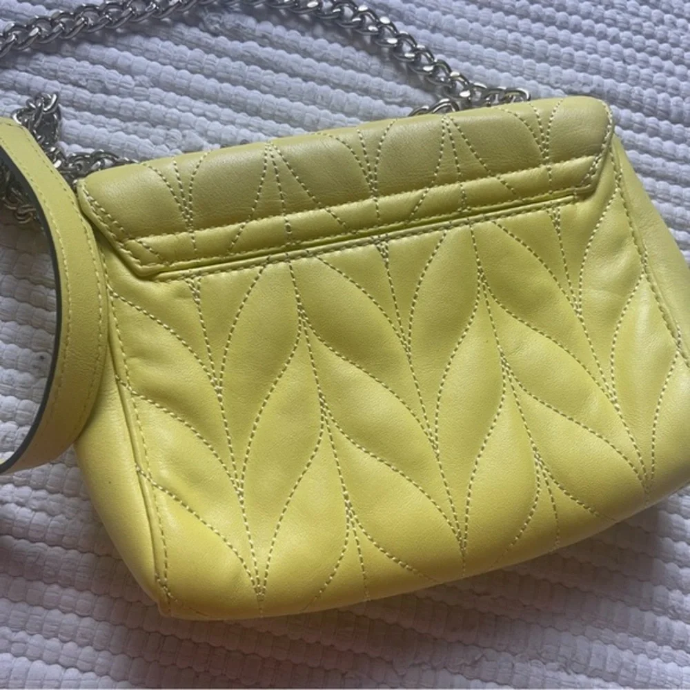 Kate Spade Briar Lane quilted mini Evelyn crossbody bag Yellow